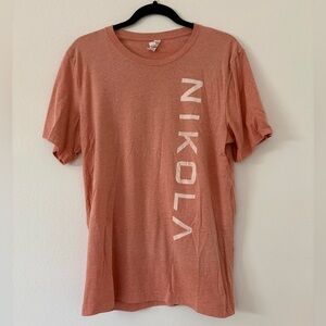 Nikola Motor Orange Cotton Blend Employee Logo T Shirt